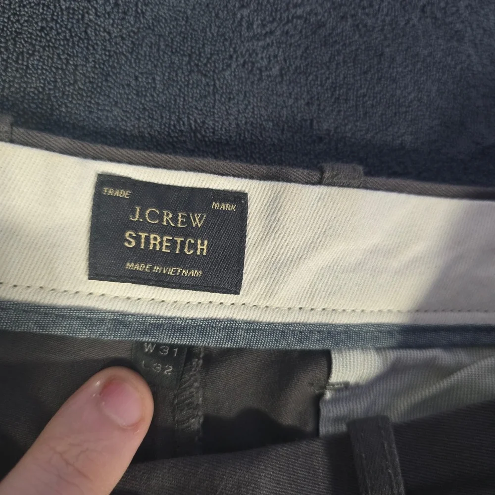 J. Crew Stretch Mens Dress Pants W31 L32 Gray‎ Chinos Casual Trousers